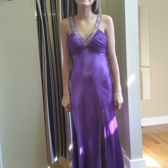 Long purple Prom dress - Picture 4 of 5